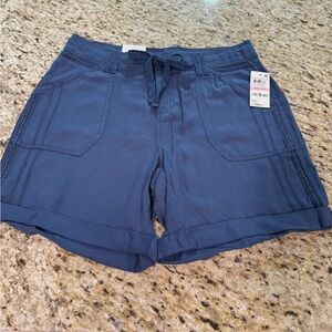 NWT Style & Co Blue Casual Lightweight Modest Mid Rise Shorts 10P